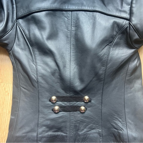 Boda Skins Black Napa Sheep leather Napoleon V2 biker jacket - Picture 15 of 15